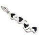 1 5/8" CASCADING HEARTS PAUA ABALONE SHELL 925 STERLING SILVER pendant