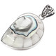 1 3/4" COOL OPEN WHITE NAUTILUS SHELL 925 STERLING SILVER pendant