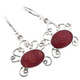 13/16" CRAB MOTIF SOUTH PACIFIC RED CORAL 925 STERLING SILVER earrings