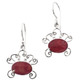 13/16" CRAB MOTIF SOUTH PACIFIC RED CORAL 925 STERLING SILVER earrings