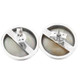5/8" COPPER-TONE LAVENDER MABE PEARL 925 STERLING SILVER POST earrings