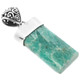 1 1/2" GORGEOUS AMAZONITE FILIGREE BAIL 925 STERLING SILVER pendant