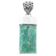 1 1/2" GORGEOUS AMAZONITE FILIGREE BAIL 925 STERLING SILVER pendant