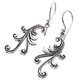 1" HANDMADE SWIRL SCROLL FILIGREE 925 STERLING SILVER DROP DANGLE earrings