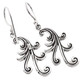 1" HANDMADE SWIRL SCROLL FILIGREE 925 STERLING SILVER DROP DANGLE earrings