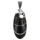 2" BLACK NAUTILUS SHELL FRESHWATER PEARL 925 STERLING SILVER pendant