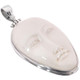 2 1/8" HANDCRAFTED BALI GODDESS BISON BONE CARVING STERLING SILVER pendant
