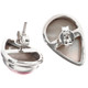 7/8" PEAR PINK MABE PEARL TEARDROP 925 STERLING SILVER POST STUD earrings