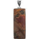 2 5/8" HANDMADE CHERRY CREEK JASPER ABSTRACT 925 STERLING SILVER pendant