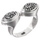 BALI ARTWORK HANDMADE GRANULATION FILIGREE 925 STERLING SILVER SZ 7.5 ring