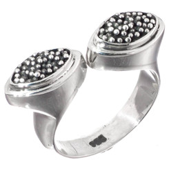 BALI ARTWORK HANDMADE GRANULATION FILIGREE 925 STERLING SILVER SZ 8.5 ring