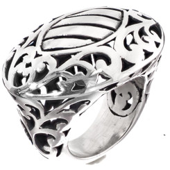 Handmade Bali Artwork 925 Sterling Silver Sz 8.5 Ring