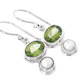 3/4" COOL PERIDOT WHITE BIWA FRESHWATER PEARL 925 STERLING SILVER earrings