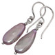 Teardrop Lilac Purple Pear Freshwater Cultured Pearl 925 Sterling Silver Earrings, 3/4"