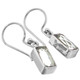 Dainty Prasiolite Green 925 Sterling Silver Dangle Earrings, 7/16"
