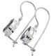 Teardrop Pear Blue Topaz 925 Sterling Silver Earrings, 1/2"