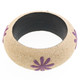 1 1/8" WIDE GENUINE BALI BEACH SAND HANDMADE WOOD BANGLE SUMMER bracelet