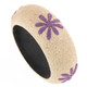 1 1/8" WIDE GENUINE BALI BEACH SAND HANDMADE WOOD BANGLE SUMMER bracelet
