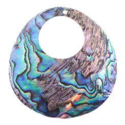2 3/4" 70mm Lusterous New Zealand Paua Abalone Shell Bead