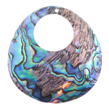 2 3/4" 70mm Lusterous New Zealand Paua Abalone Shell Bead