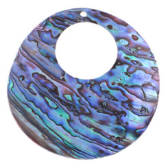2 3/4" 70mm Lusterous New Zealand Paua Abalone Shell Bead