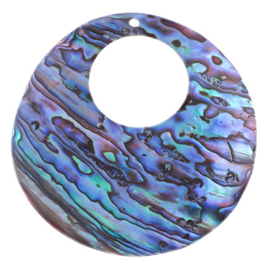 2 3/4" 70mm Lusterous New Zealand Paua Abalone Shell Bead