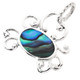1" CRAB PAUA ABALONE SHELL ARTISANAL HANDMADE 925 STERLING SILVER pendant