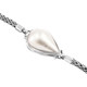 WHITE PACIFIC OCEAN PEAR TEARDROP MABE PEARL 925 STERLING SILVER CHAIN bracelet