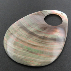75MM 2 15/16" GENUINE SOUTH PACIFIC BLACKLIP MOTHER OF PEARL SHELL finding