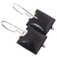 3/4" EXOTIC EBONY WOOD PILLOW SQUARES 925 STERLING SILVER earrings