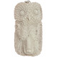 2 3/8" HAND CARVING OWL BEAR GENUINE DEER ANTLER 925 STERLING SILVER pendant