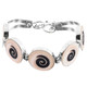 8-8.5" SPIRAL CONE SHELL SHIWA EYE LINKS 925 STERLING SILVER bracelet