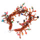 Mixed Lampworked Seed Beads Lobster 8" Bronze Lobster Claw Lock Bracelet