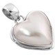 Heart Pacific Ocean White Mabe Cultured Pearl 925 Sterling Silver Pendant, 1 1/4"