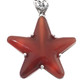2" HANDMADE RED CARNELIAN STAR IN 925 STERLING SILVER pendant