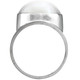 White Mabe Cultured Pearl Bali Artisan 925 Sterling Silver Ring