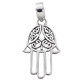 1 1/2" PRETTY HAMSA SILVERWORK FILIGREE 925 STERLING SILVER pendant
