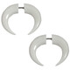 13/16" FAKE GAUGE BISON BONE TRIBAL HAND CARVING POST earrings