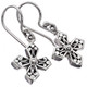 9/16" MALTESE CROSS SCROLL FILIGREE 925 STERLING SILVER earrings