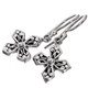 9/16" MALTESE CROSS SCROLL FILIGREE 925 STERLING SILVER earrings