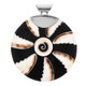 2" Cone Shell In Black 925 Sterling Silver Pendant