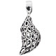 1 3/8" BALI HANDCRAFTED FILIGREE DOUBLE SIDED 925 STERLING SILVER pendant