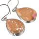 US-MADE 3/4" TEARDROP PINK TITANIUM  DRUZY DRUSY 925 SILVER earrings