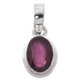 5/8" Dainty Magenta Natural Ruby 925 Sterling Silver Pendant