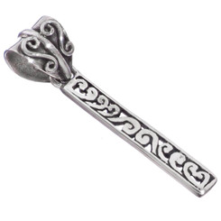 1 7/16" DAINTY HAND CRAFTED SCROLL FILIGREE STICK 925 STERLING SILVER pendant
