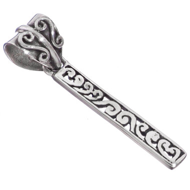 1 7/16" DAINTY HAND CRAFTED SCROLL FILIGREE STICK 925 STERLING SILVER pendant