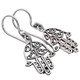 3/4" HAMSA DESIGN FILIGREE SILVERWORK 925 STERLING SILVER earrings