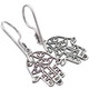 3/4" HAMSA DESIGN FILIGREE SILVERWORK 925 STERLING SILVER earrings
