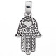 1 1/2" BEAUTIFUL HAMSA HEART FILIGREE SILVERWORK 925 STERLING SILVER pendant