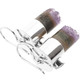 1" AMETHYST CRYSTAL GEODE POINTS PERIDOT 925 STERLING SILVER earrings
